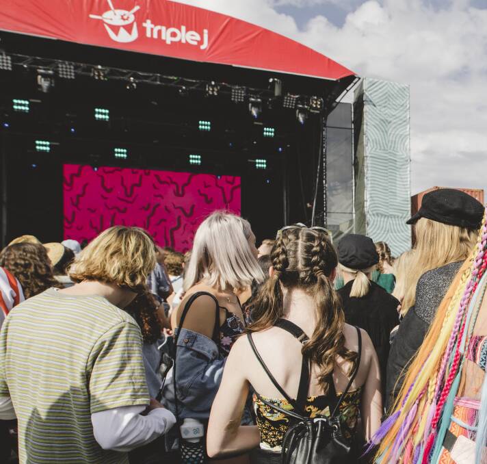 Litmus test: Revellers at the Groovin' the Moo Festival in Canberra last year which became the first in Australia to trial pill testing of drugs with the support of the ACT government.