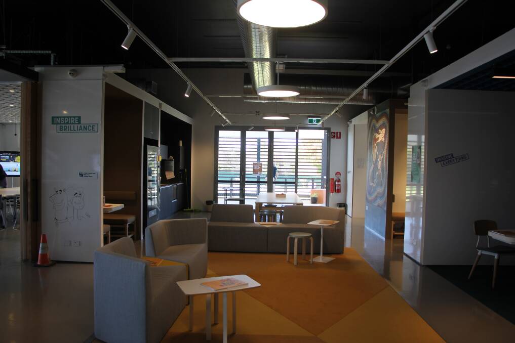 Internal view: A look at some of the four pods inside the learning hub which can be converted to cater for anywhere between one and 20 students.