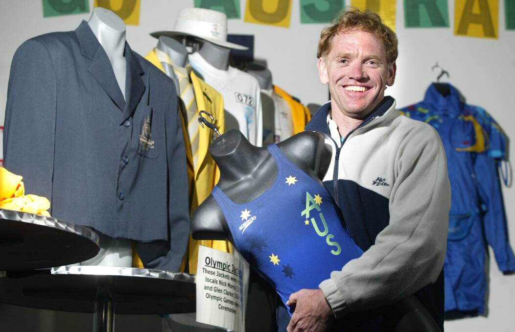 Flashback: Glenn Clarke in 2004 on the 20th anniversary of his appearance at the Olympics. He is surrounded by Games memorabilia.