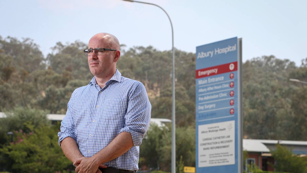 Tough times: Border Medical Association deputy chair David Clancy says staff at all levels had working in harsh conditions at Albury and Wodonga hospitals recently.