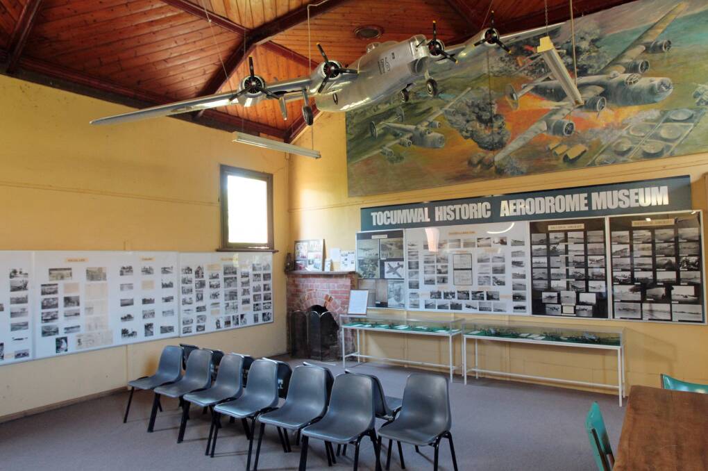 Flashback: The museum display in the former visitor centre at Tocumwal. It has since been at the town's old bowls club with plans to now have it at the aerodrome.