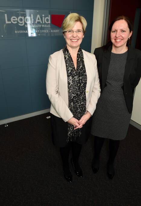 New premises: Legal Aid Riverina Murray chief Nicole Dwyer and family law solicitor Dione Garwill at the service's Albury office which has opened in Swift Street. 