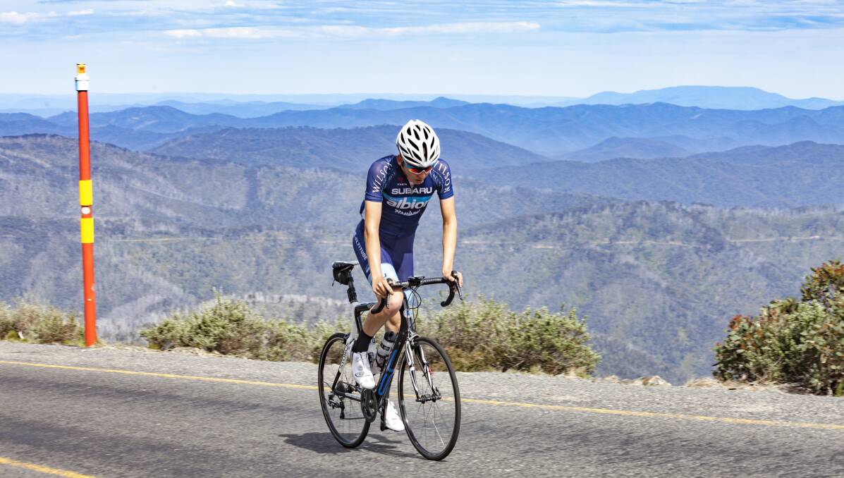 Uphill battle: Bright businesses have suffered with the cancellation of the three-day tour which includes a section to the peak of Mount Hotham.