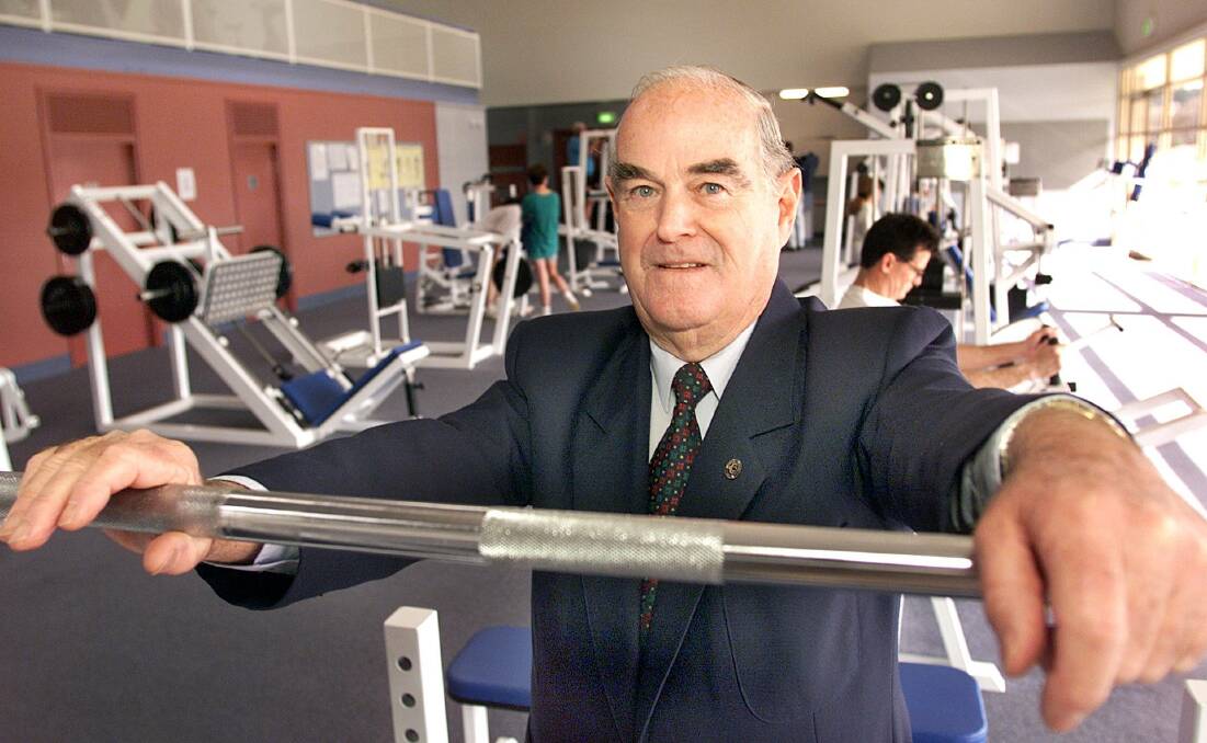 Flashback: Ted Landon in the Commercial Club gym in 2000. During his period as president the organisation enjoyed record turnover and a multi-storey car park was constructed.
