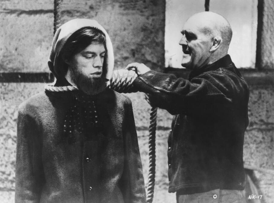 Flashback: Ned Kelly (Mick Jagger) faces the hangman in the 1970 film telling of his life of banditry. 