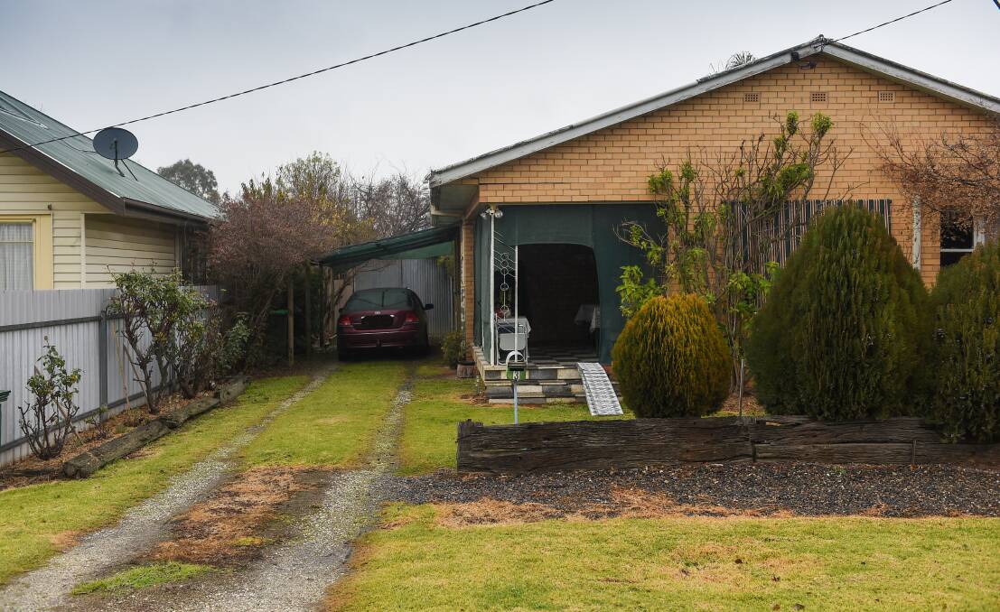 On the wrong path: VicTrack is claiming ownership of this driveway and surrounds after checking land records.