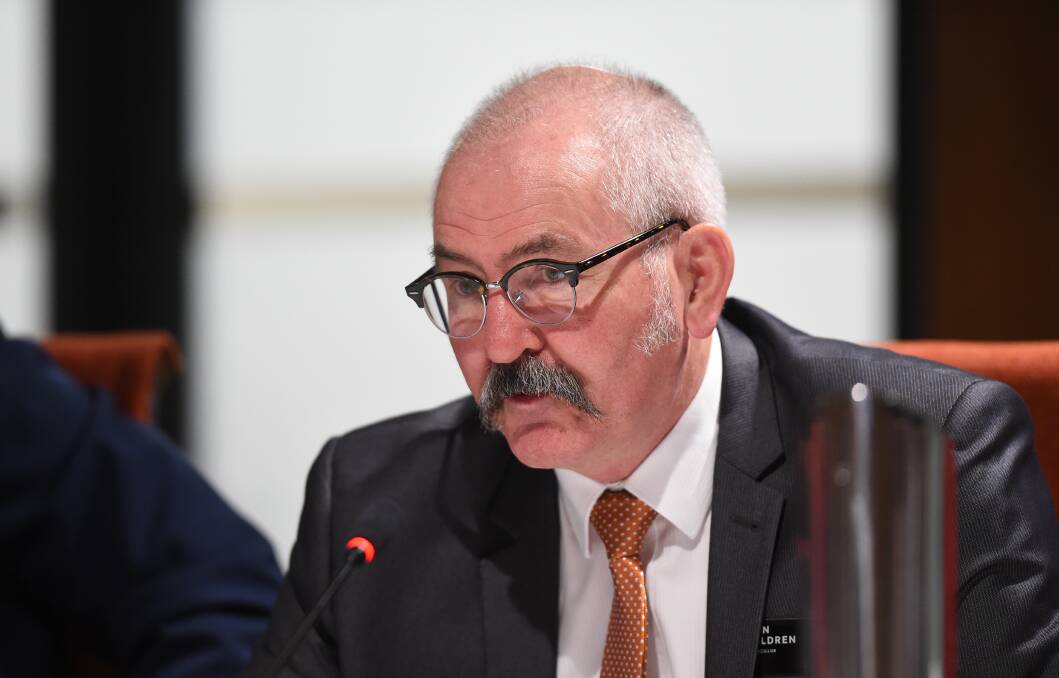 Not impressed: Wodonga councillor Ron Mildren was left frustrated after his call to halt progress on building a new library was rejected by the majority of his colleagues.