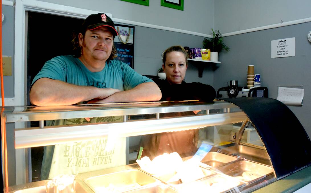 Hot potato: Milk bar husband and wife Fabian Harding and Shannon Rogers have been left disappointed at Wangaratta Council's handling of a dispute with a mobile food van operating nearby.