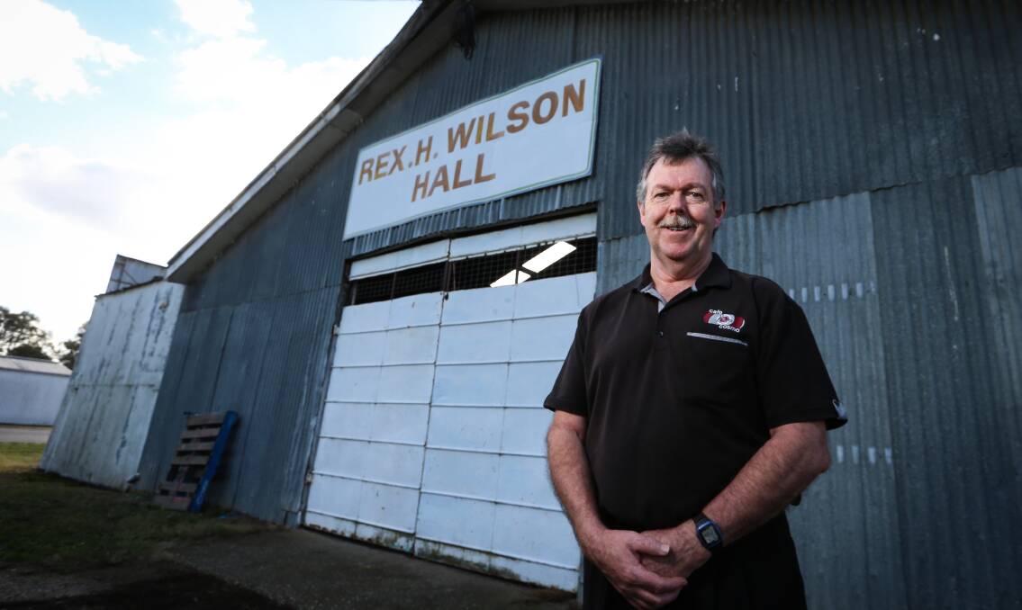New show: Ian Crane at the showground's Rex H Wilson Hall which has been set aside to host a women's shed. A meeting is being held on Sunday to seek interest. Picture: JAMES WILTSHIRE