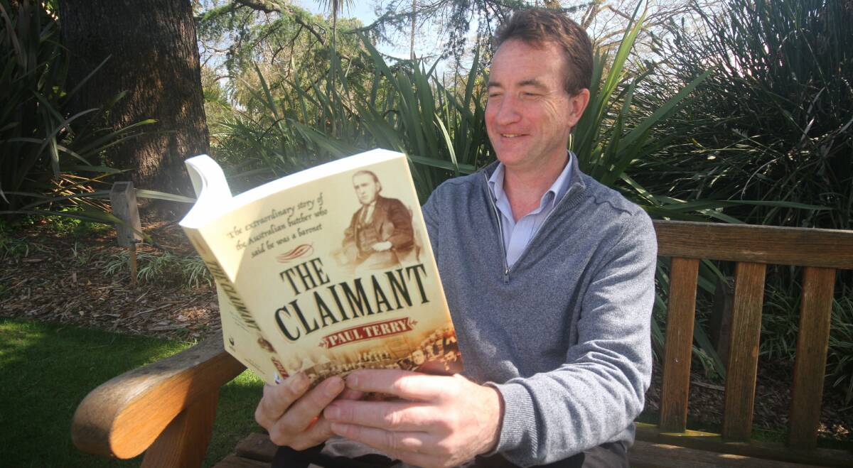 Read all about it: Paul Terry with his new book which tells the story of the Tichborne Claimant, the Riverina's biggest mystery.  