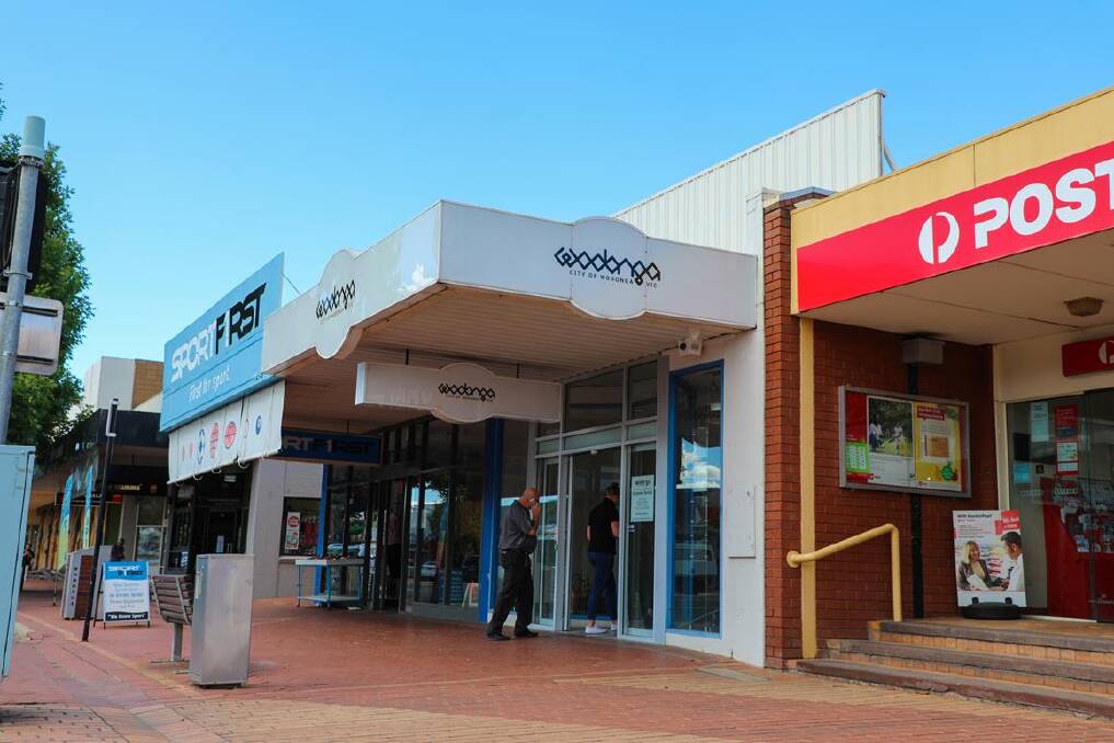 From balls to books: The former sports store and council shopfront in High Street which will house a temporary Wodonga civic library while a new one is built. Picture: WODONGA COUNCIL