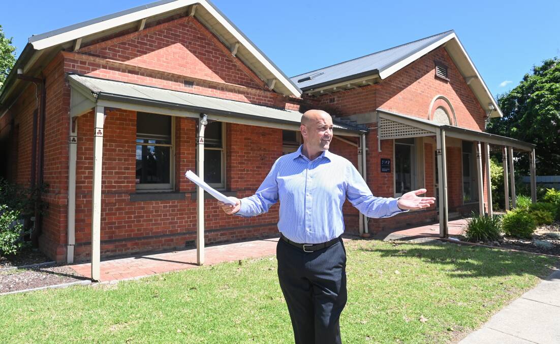 Real estate agent Will Bonnici is looking for buyers for Wodonga's colonial court house after it failed to sell at auction. Picture by Mark Jesser