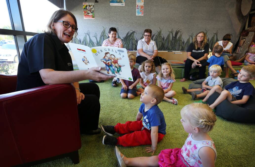 Flashback: A children's storytime session at Lavington library in 2015. The coronavirus shutdown has seen that activity shift online in recent times.