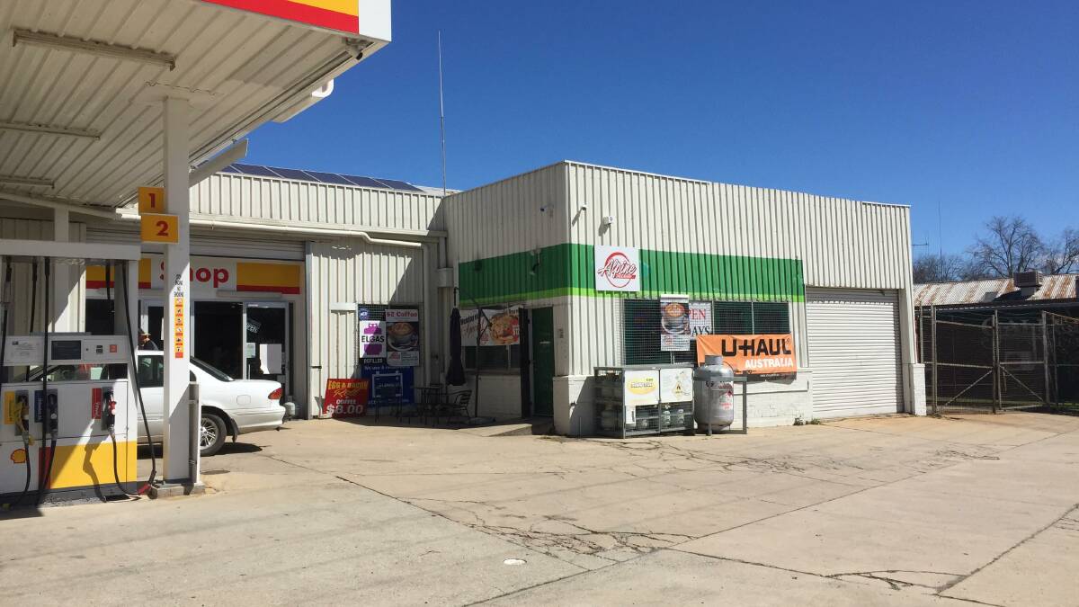 Crime scene: The thief entered through the kitchen at the right and then came into the shop area of the petrol station before retracing his steps and walking across the forecourt.