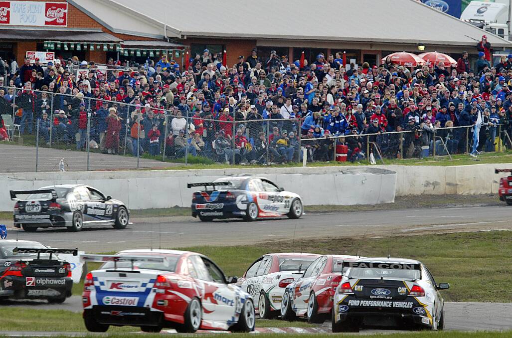 Flashback: Supercars race at Winton in 2004. They will again hit the North East track in 2020 but without the huge crowds, if any spectators at all are allowed.