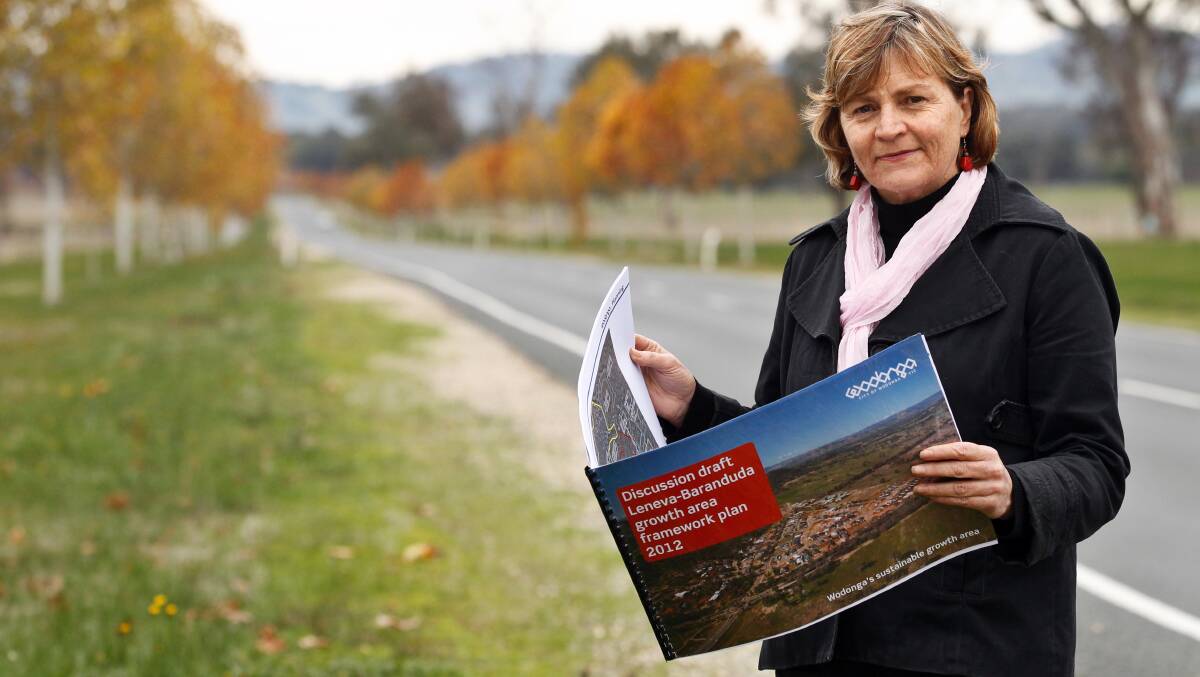 Flashback: Patience Harrington in 2013 with plans for Baranduda and Leneva Valley. She rates the development of the area and related blueprint as a significant achievement of her period as chief executive. 