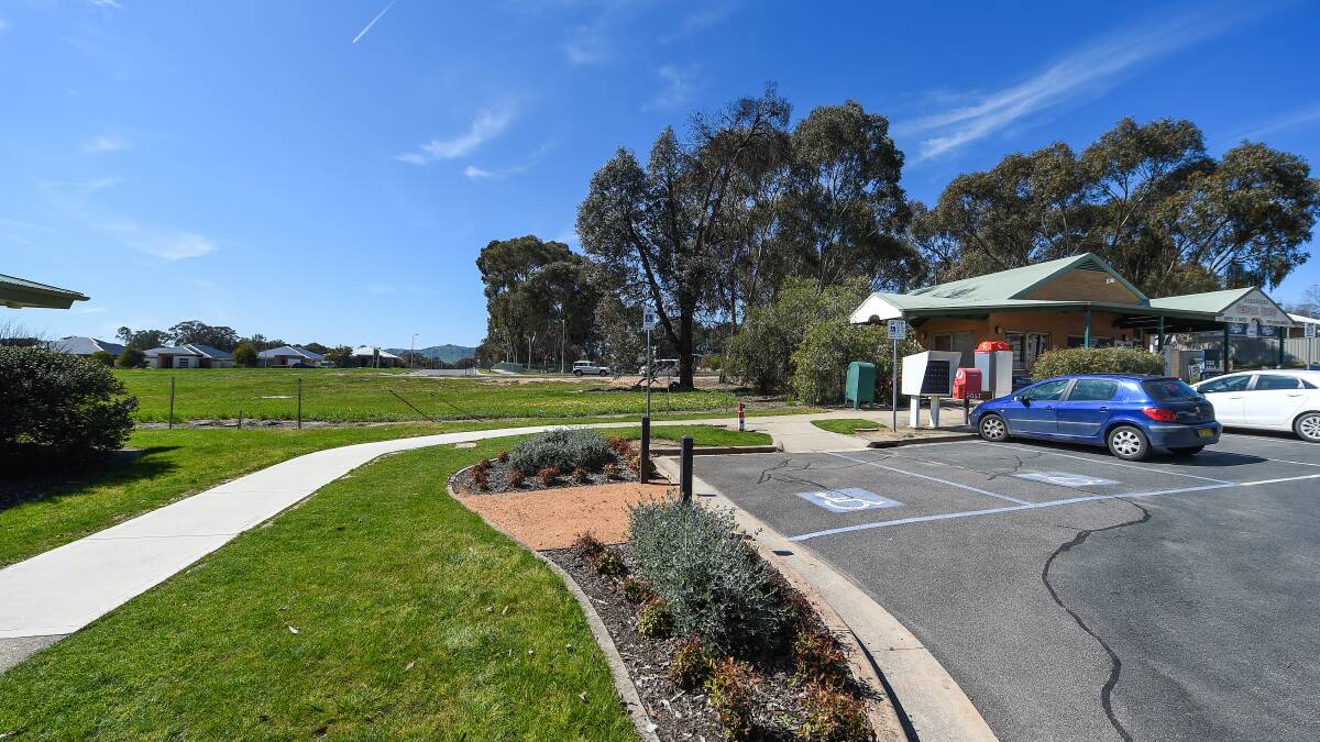 Under consideration: The block of land earmarked for a supermarket development at Baranduda. It fronts on to Verbena Street and the rear of the general store which can be seen at the left of this photograph. Picture: MARK JESSER