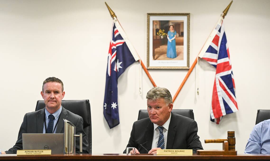 Powering on: Pat Bourke retained his position as mayor after a vote of the new Federation Council at yesterday's first meeting of a new term following an election on December 4. Picture: MARK JESSER