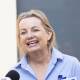 Shake-up supporter: Sussan Ley gives her opinion that Albury Wodonga Health should be broken up, during a media conference on Friday afternoon. Picture: ASH SMITH