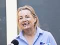 Shake-up supporter: Sussan Ley gives her opinion that Albury Wodonga Health should be broken up, during a media conference on Friday afternoon. Picture: ASH SMITH