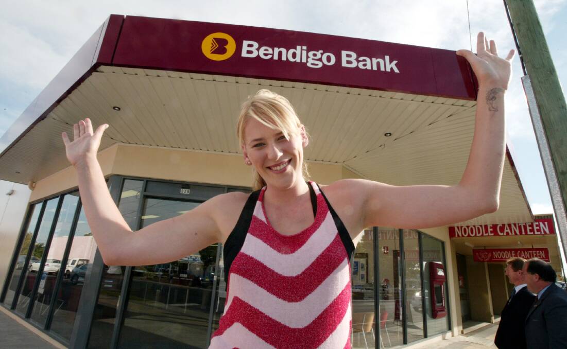 Flashback: Basketballer Lauren Jackson pictured in November 2005 when she officially opened the Bendigo Bank branch at Lavington.