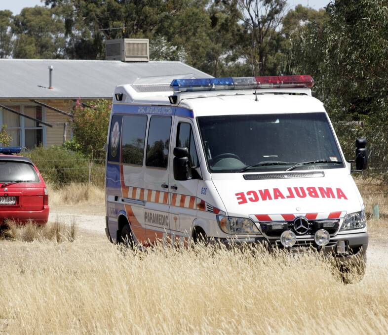 On the job: An ambulance attending a call out in Indigo Shire.