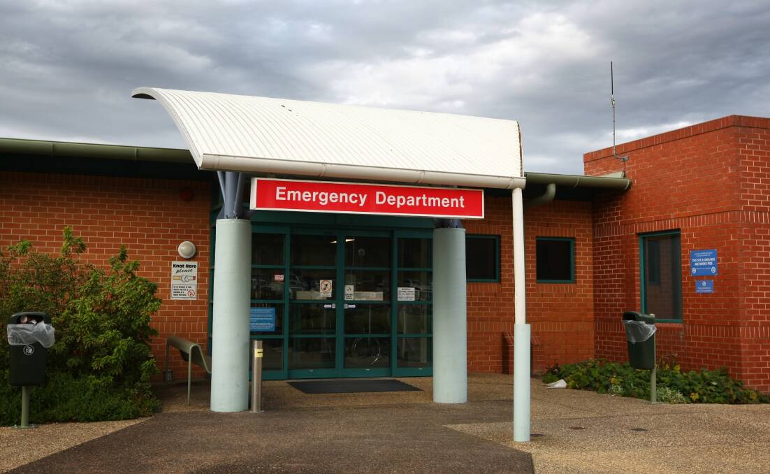 Hub: The casualty ward for the Albury hospital where Danny Trim visited twice on Sunday.