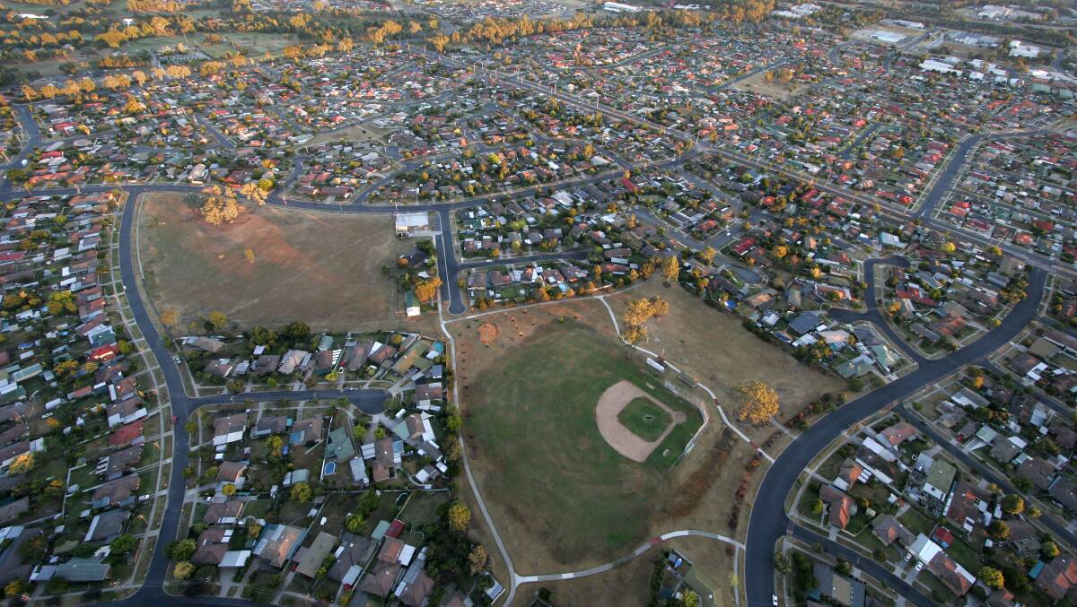 Flashback: An aerial view of west Wodonga featuring Gayview Park in March 2006.