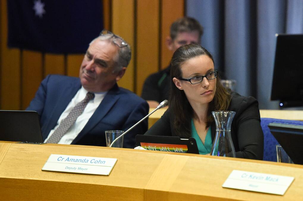 Thrilled: Deputy mayor Amanda Cohn is pleased at Albury Council's blueprint to reduce carbon emissions but not happy at ratepayers' money funding security cameras. 