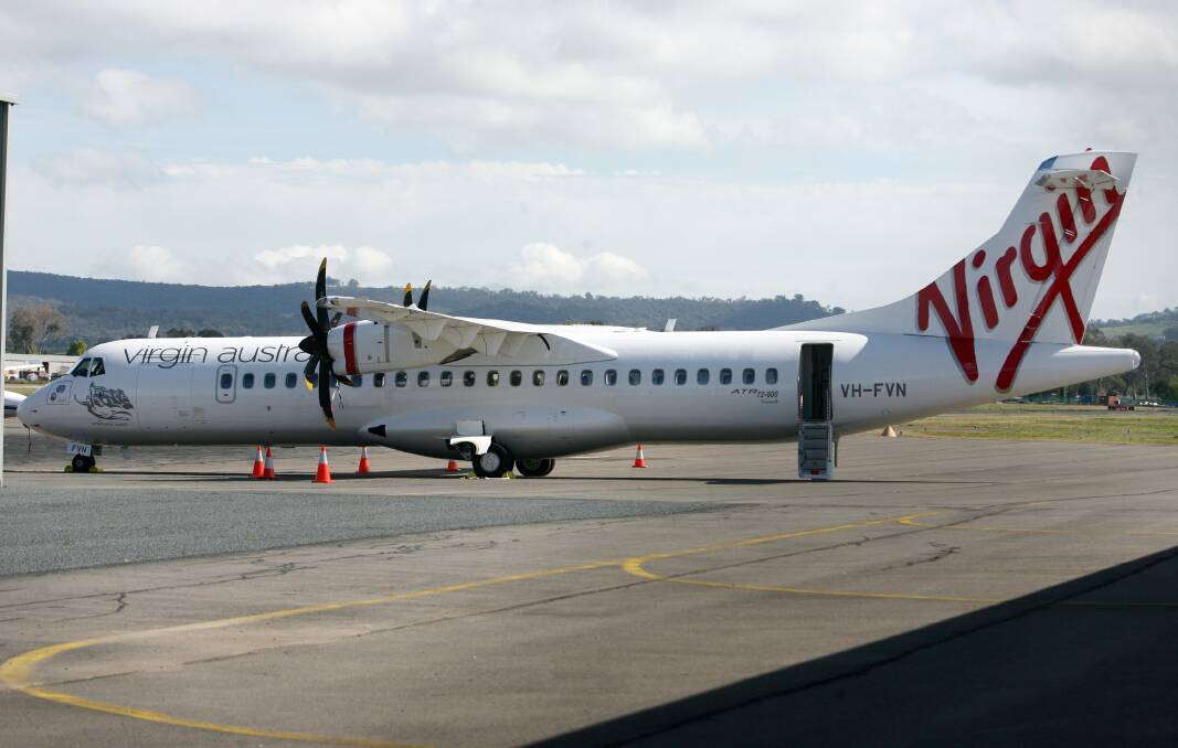 Gone: The turboprop plans flown into Albury by Virgin will no longer be seen operating regular services after the airline announced it was withdrawing from the route.