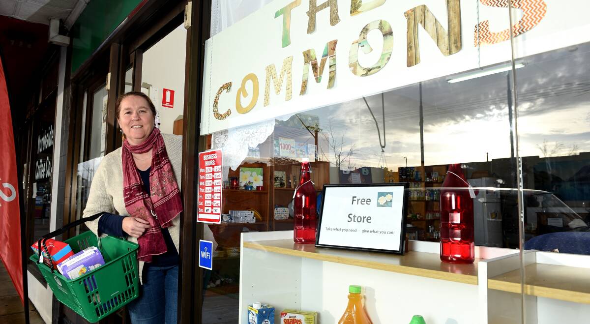 Common ground: Helen Masterman-Smith at the Goodlife Co-op's store which has opened in Mate Street, North Albury. Picture: MARK JESSER