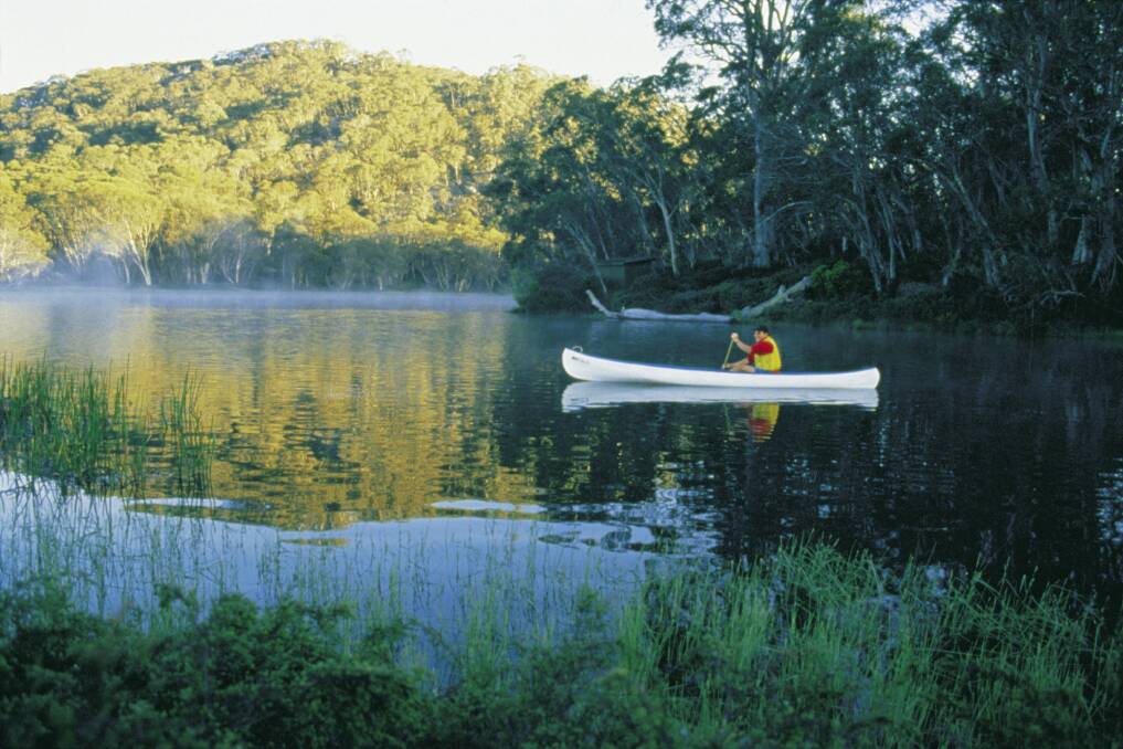 Off limits: Lake Catani in the Mount Buffalo National Park is one of many areas shut off from tourists under Victoria's coronavirus restrictions.