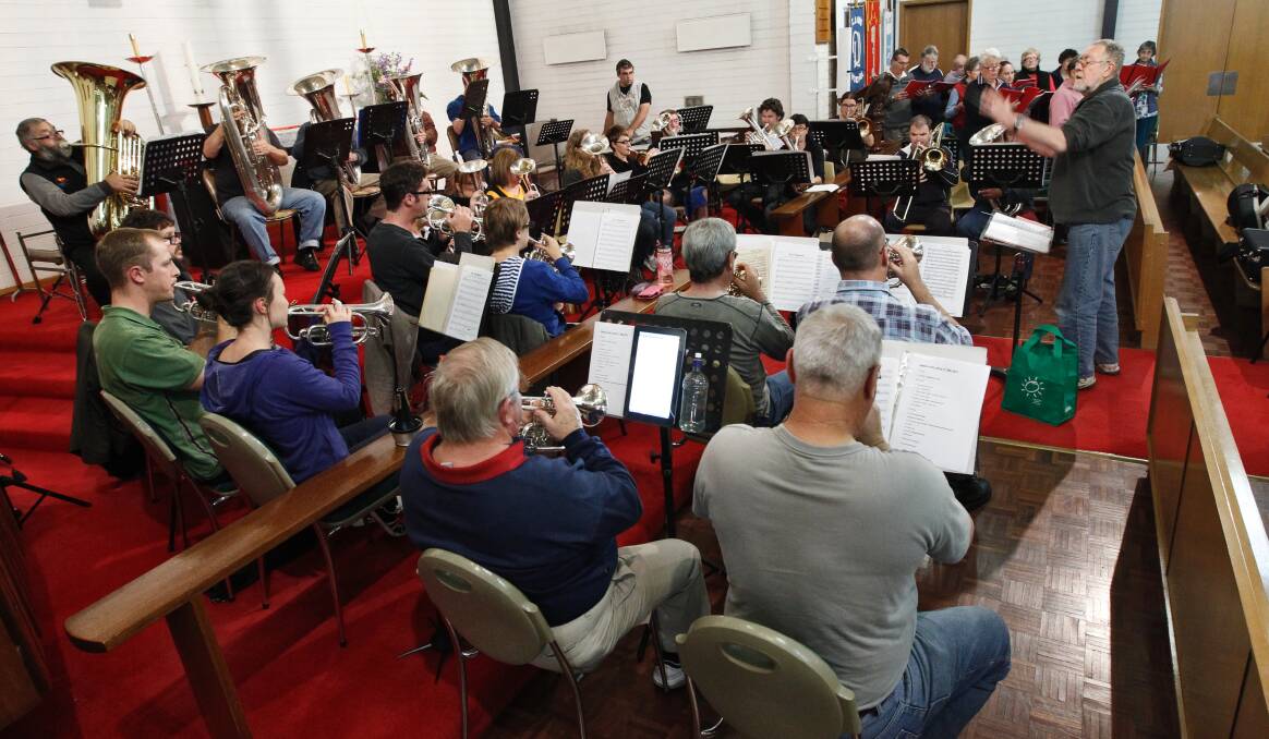 Flashback: Band members rehearse in 2015. A new home for the brass players will require sound-proofing to stop complaints from neighbours.