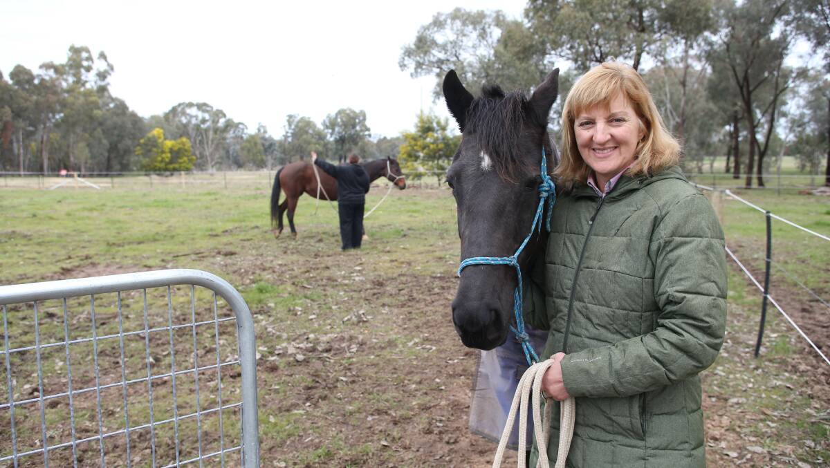 Making her case: Equestrian association co-ordinator Barb Chenoweth has aired the case for council financial help to help improving camping and clubhouse at the Thurgoona horse hub.