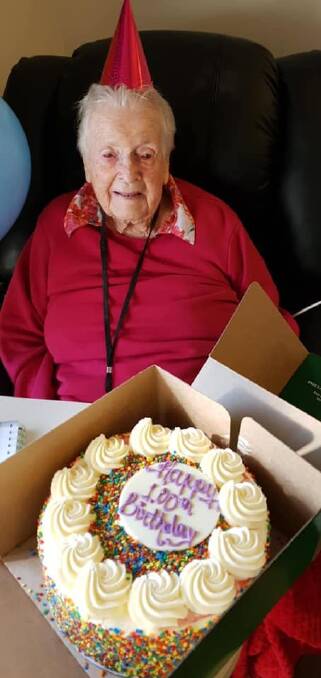 Milestone moment: Doreen Hornery on her 100th birthday last year. Regrettably, COVID meant there was not the opportunity for a major party.