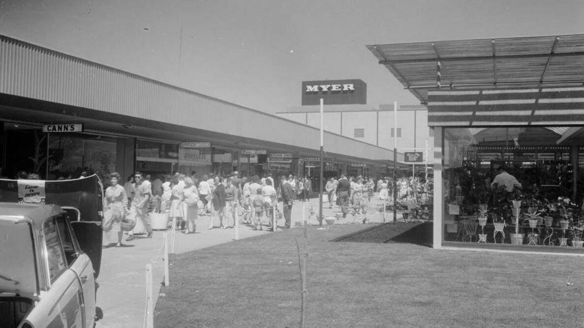 Flashback: Chadstone shopping centre as it looked in 1960 when it opened after being built by the Myer company. Picture: ROSE SERIES