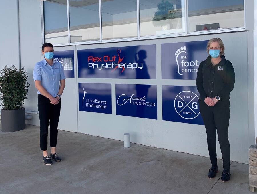 Left frustrated: Physiotherapist Rebecca Piazza and podiatrist Alison Fitzgerald are lobbying to have their allied health specialists be able to continue to travel to Wangaratta and Myrtleford to attend patients.