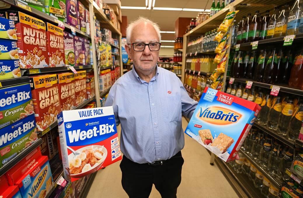 Cereal seller: Grocer Bob Mathews would like an Australian-owned breakfast brand to support jobs and grain growers. Picture: MARK JESSER