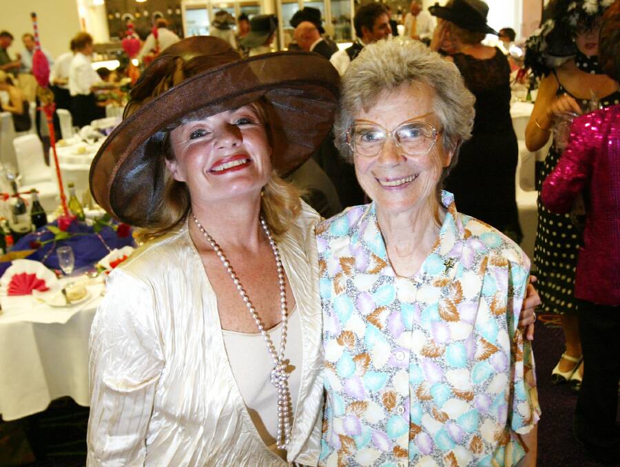 Actor Paula Duncan with Sister Catherine Hughes in 2005 at a luncheon held as part of the Mercy Million fundraising appeal. 