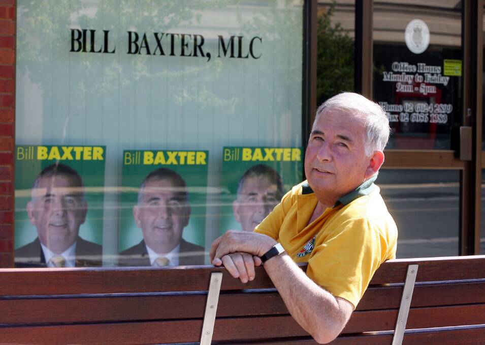 Flashback: Bill Baxter outside his electoral office in 2006 after losing to Bill Tilley in the contest for Benambra. The Stanley Street site was then used by Mr Tilley, who is now based in Hume Street, Wodonga.