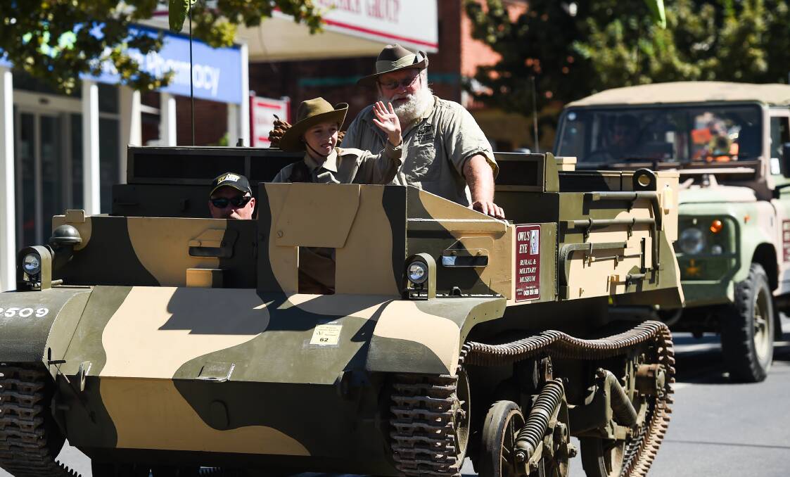 Steamrolling: Like tanks that have appeared in its Federation Festival parade, Federation Council is riding high with its COVID vaccination rate now above 90 per cent.