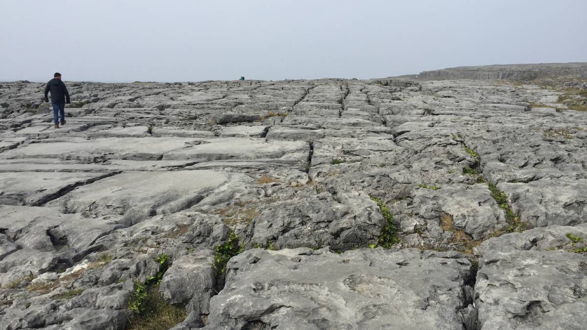The wild Burren in Ireland's County Clare with its moon-like landscape.