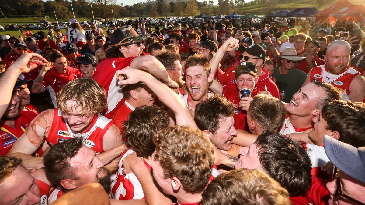 Chiltern win the 2023 grand final by three points at Sandy Creek. Picture by James Wiltshire