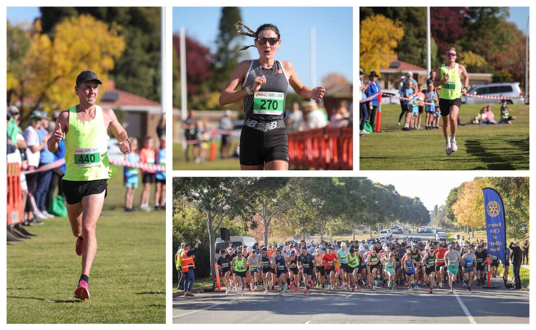 Winners Liam Adams and Kate Avery along with last year's winner Patrick Stow and the start line from Lavington. Pictures by James Wiltshire 
