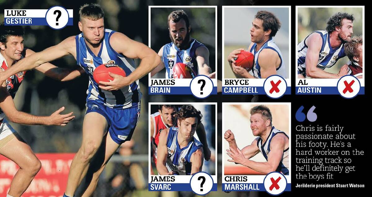 ROO CONCERN: Corowa-Rutherglen could struggle in 2016 if the departures keep stacking up, with Luke Gestier and James Brain weighing up their playing futures.