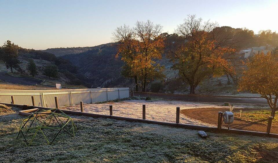Brrrr ... this morning's frost at Beechworth. Today's #PicotheDay by Gail Rollins. 