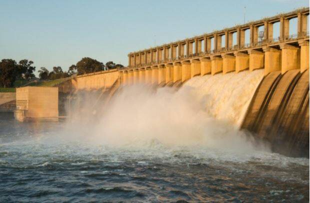 The Hume Dam spillway: The Murray Darling Basin Authority and Meridian Energy Australia have begun a trial to target water releases to maximise afternoon and early evening hydro-electricity generation. PICTURE: Mark Jesser