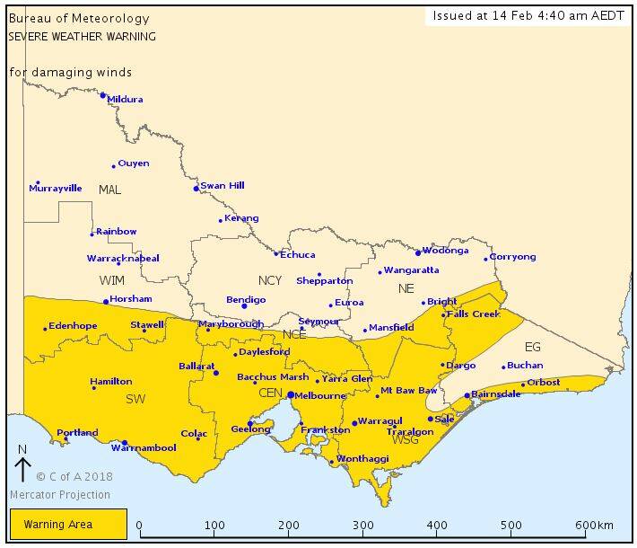 Severe weather warning for much of Victoria