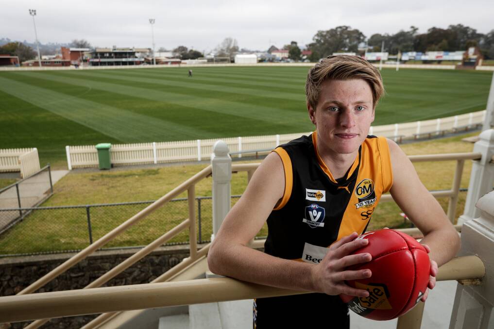 HAPPY HUNDRED: Albury's Fraser Duryea is one of the 101 players who will have debuted this year by the end of round 13. Picture: JAMES WILTSHIRE