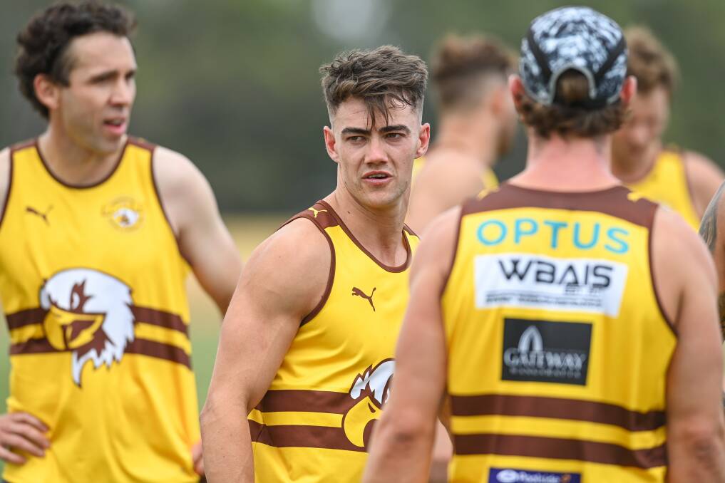 Dylan Stone (centre) will make his VFL debut today for Northern Bullants against Footscray at the former's Preston City Oval.